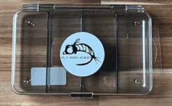 Fly Fish Food Logo Fly Box, Ultra Clear 4 Compartments, Small