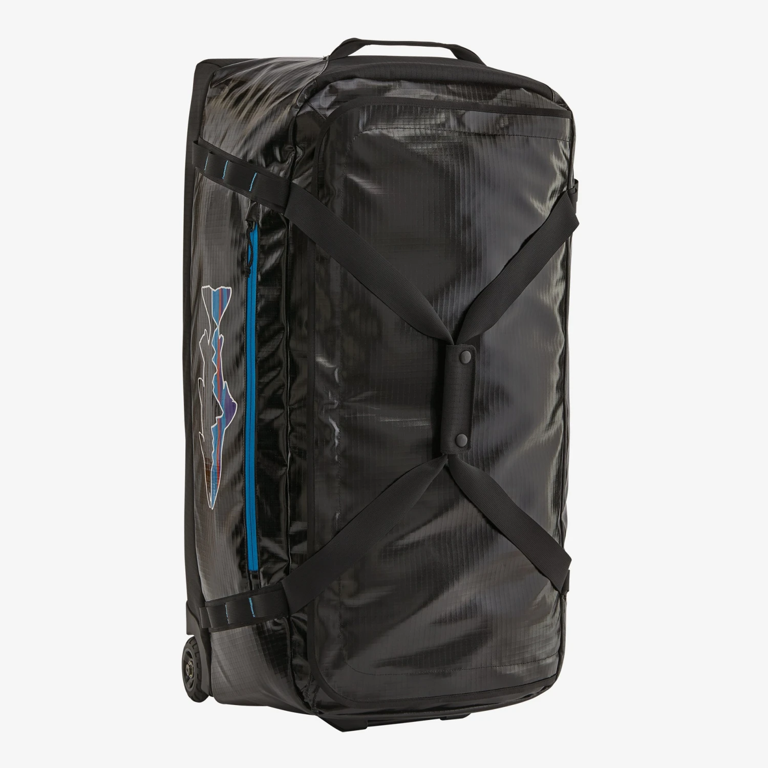 Patagonia - Black Hole Wheeled Duffel Bag 100L - Black W/Fitz Trout 3 Patagonia - Black Hole Wheeled Duffel Bag 100L - Black W/Fitz Trout