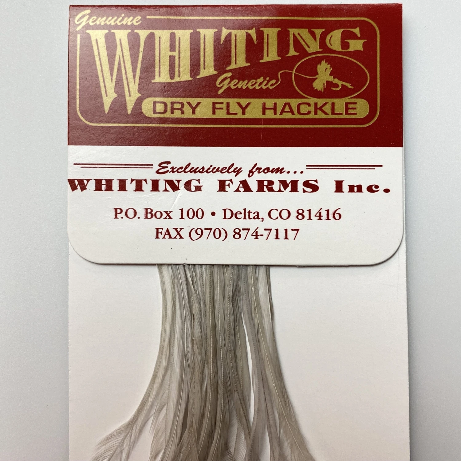 Whiting 100 Pack Dry Fly Hackle - Light Dun - 12 3 Whiting 100 Pack Dry Fly Hackle - Light Dun - 12