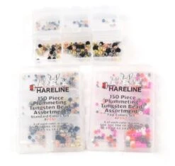 Hareline 150 Piece Plummeting Tungsten Bead Assortments