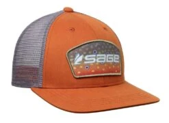Sage Patch Trucker Hat -Angler Gear Shop Patch Orange