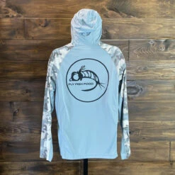 Simms - Men's Solarflex Hoody - Hex Camo Grey - Fly Fish Food Logo