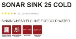 Scientific Anglers Sonar Sink 25 Cold Fly Line -Angler Gear Shop SonarSink25ColdTech
