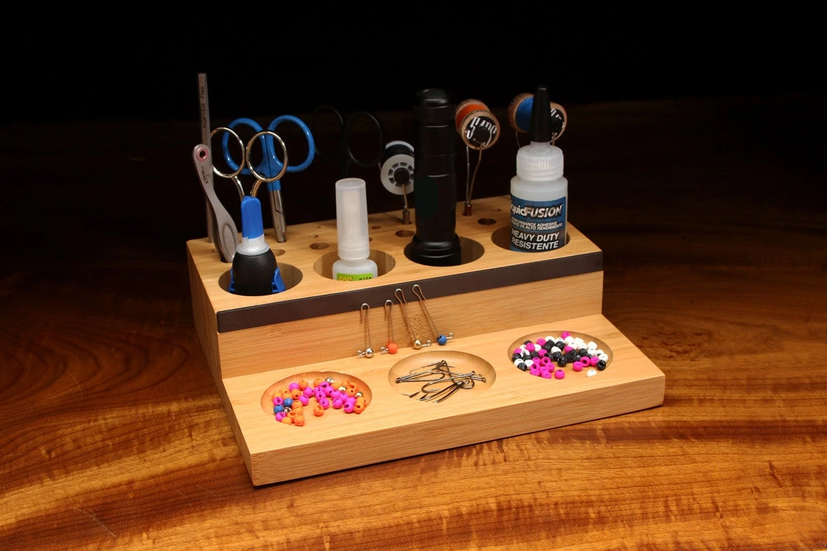 Hareline Wooden Tool Caddy 3 Hareline Wooden Tool Caddy