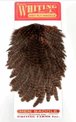 Whiting Red Label Hen Saddle -Angler Gear Shop grizzlydyedcoachmanbrown