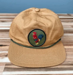 VIRTUE Fly Fish Food Rooster Patch Hat - Light Brown