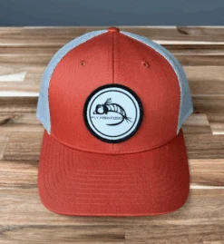 Fly Fish Food Logo Hat - Dark Orange/Aluminium