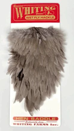 Whiting Red Label Hen Saddle -Angler Gear Shop whitedyedmediumdu